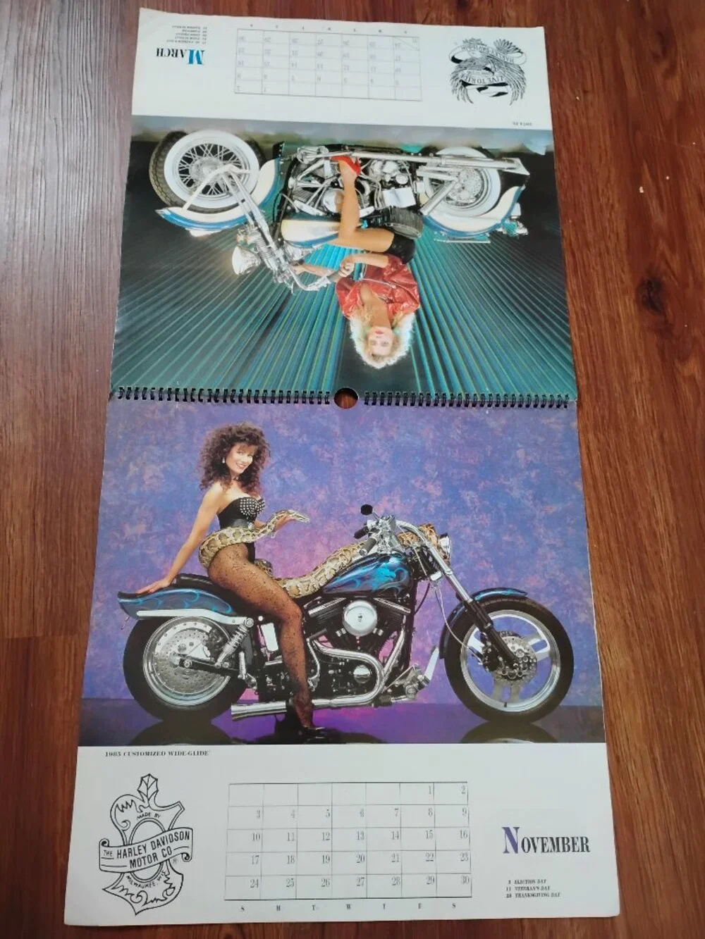 Harley-Davidson Motorcycle Dream Girls 1990 Calendar